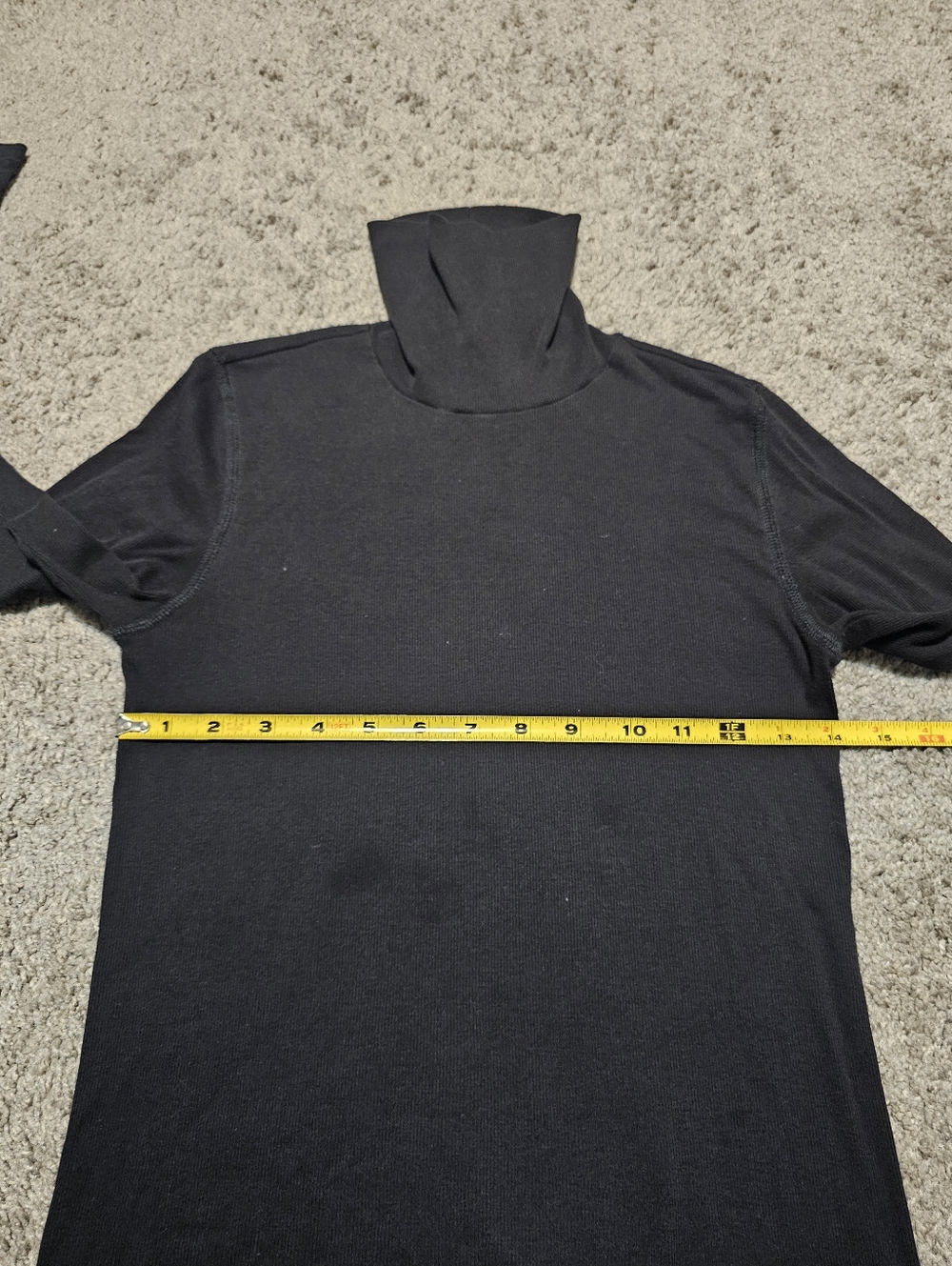 Everlane Womens Ribbed Black Turtle Neck Pima Cotton & Elastane - Picture 6 of 10